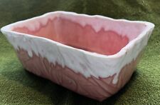 Vintage USA Upco California Pottery Planter Company #122 7” Pink Drip Ceramic picture