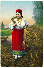 Ukrainian Types and Views #185, Harvesting, 1912 picture