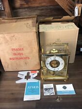 Vintage Le Coultre Atmos Clock Switzerland W/Original Box, COA, Instructions picture