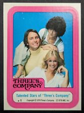 1978 THREE'S COMPANY - Topps Sticker #1 - Talented Stars of 