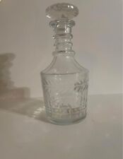 Vintage Cut Crystal Liquor Wine Decanter cut glass with Stopper picture