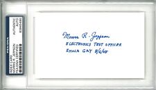 MORRIS JEPPSON SIGNED INDEX CARD PSA DNA 83945486 (D) WWII ENOLA GAY ETO picture