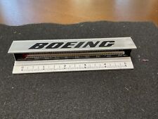 Vintage Metal Boeing  Ruler Thermometer Advertising 5” Made In USA  Airplane picture