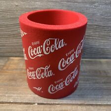 Enjoy Coca-Cola Foam Soda Pop Sleeve For Drink Used (Fair Condition) (Red White) picture