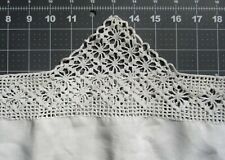ONE Vintage Linen Pillowcase Crochet Lace Edge 20