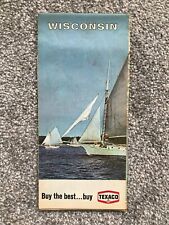 1968 Texaco Oil Company road map of Wisconsin picture