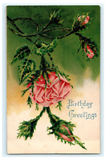 Birthday Greetings Floral Embossed - To Valley Stream LI NY picture