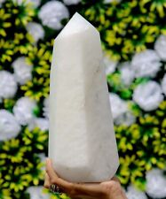 Large 32Cm White Aventurine Stone Healing Charged Metaphysical Power Stone Point picture