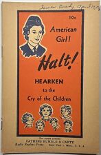Halt Hearken to the Cry of the Children, Vintage 1943 Holy Devotional Booklet. picture