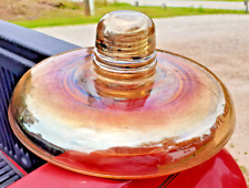 CARNIVAL GLASS Corning Pyrex Sombrero Hat ANTIQUE GLASS INSULATOR 1941 WW2 ERA picture