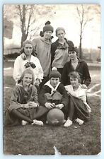 POSTCARD RPPC Plainwell Michigan Girls Basketball Group Photo One Named 1918-30 picture