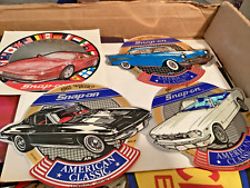 vintage snap on tool stickers x4. ferrari belair vette mustang picture