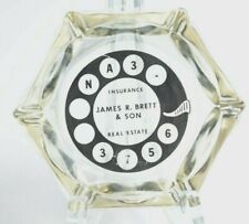 Vintage Insurance James R. Brett & Son Real Estate Ash Tray Rotary Phone  picture
