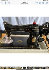 Vintage 1939 SINGER SEWING MACH w/ Carrying Case, Works, Excellent Condition picture