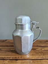 Pitcher Farmhouse Style Pure Aluminum Karo Syrup Cream w/  Hinged Lid Vintage picture