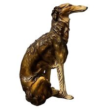 VTG Art deco Borzoi Russian  Wolfhound Life Size Composite  Statue picture