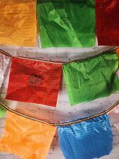 18 Feet of Prayer Flags Garland Nepal Mount Everest 20 Panels Excellent Cond picture