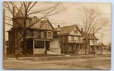 Postcard Street View of 3 Residential Homes RPPC G184 picture