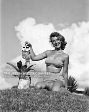 Vintage 1950s Woman in Bikini Photograph - Florida Swimsuit Smiling Girl picture