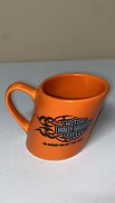VTG 2007 Harley Davidson Orange Coffee Mug Cup 