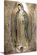 Large Framed Our Lady of Guadalupe Portrait Canvas Wall Art Decor Virgin Mary Wa picture