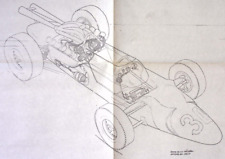 1960s Formula Race Car 18 x 24 Engineering Design Drawing Car #30 picture