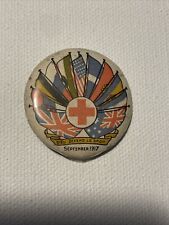 World War I 1917 Australian Red Cross Dieu Defend Le Droit  Pinback Button Badge picture