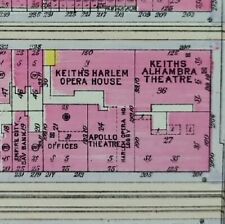 1916 APOLLO THEATRE HARLEM MANHATTAN NEW YORK CITY NY ~  GW BROMLEY LAND MAP picture