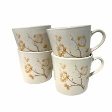Vintage Charm: Set of 4 CorningWare Cornelle Cherry Blossom Mugs Great Condition picture