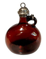 Signed Tiffany & Co. Antique Amber Whiskey Liquor Decanter picture