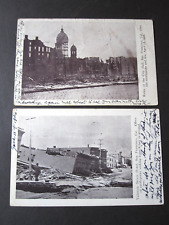 vTg 1906 w/cancel San Fransisco CA 2 earthquake postcards stamped M Rieder AtQ picture