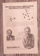1971 National Airlines Miami To London Travel Promo Vintage Magazine Print Ad  picture