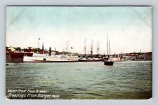 Bangor ME-Maine, Water Front From Brewer, Antique, Vintage c1907 Postcard picture
