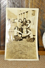 Vintage teenage cheerleaders (?) Vtg Photo 1950s snapshot 3
