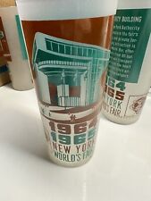 Vintage 1964 1965 New York Worlds Fair Glasses Frosted Port Authority Style NOS picture