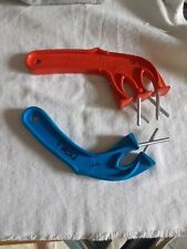 Edgemaker Pro Knife Sharpeners . Two Piece Set. Orange N  Blue Handles. Preowned picture