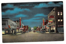 1948 Postcard Fremont Street Las Vegas Nevada Linen Unposted CF60 picture