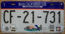 SINGLE MEXICO state of BAJA CALIFORNIA SUR LICENSE PLATE - CF-21-731 - CAMION -T picture
