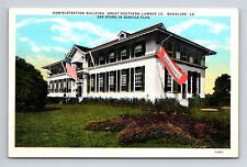 359 Stars in Service Flag Great Southern Lumber Co Building Bogalusa LA Postcard picture