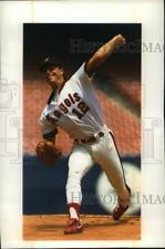 1992 Press Photo Angels baseball's, Mark Langston, fires up a pitch - mjt03555 picture