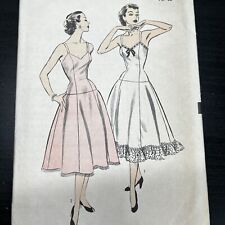 Vintage 1950s Advance 6298 Glam Ruffle Slip with Beading Sewing Pattern 14 UNCUT picture