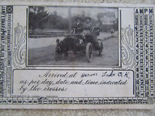 1913 Posted, Arrival Postcard, Heron Lake, MN, date, time indicated by crosses picture
