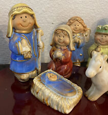 Vintage Tii Collections Ceramic Nativity Scene Figures MINT 4” Tall w/Base 11 Pc picture