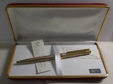 Vintage SETTELAGHI ITALY/ITALIAN 925 Silver +Gold BALLPOINT PEN w/BOX +PAPERWORK picture