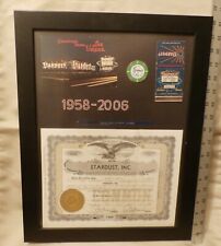 Stardust Las Vegas Stock certificate 1954 ORIGINAL framed with other items picture