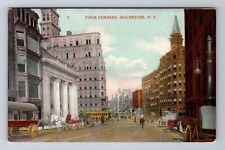 Rochester NY-New York, Four Corners, Advertising, Vintage Souvenir Postcard picture