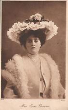 SCARCE 1908 Miss Evie Greene POSTCARD - NOT Real Photo - sent to Auckland picture