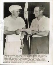 1951 Press Photo Dick Chapman and L.M. Crannell at golf tourney in Bethlehem, PA picture