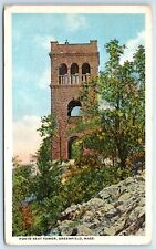 Postcard Poets' Seat Tower, Greenfield, Mass H165 picture