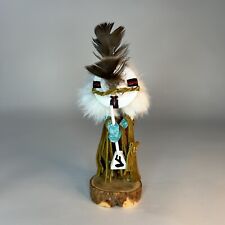 Vintage Kokopelli Dancer Navajo Native American Kachina Doll 7 Inch Hand Carved picture